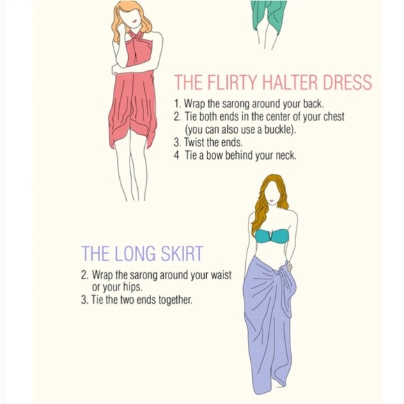 Vintage Turquoise Blue Green Sarong Pareo Wrap Coverup Travel Bohemian Hippie - Picture 5 of 9